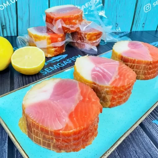 Рулет королівський (сьомга, масляна, тунець), ваговий - Зображення 2